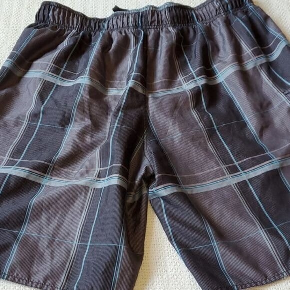 Laguna B Cinched Logo Lined Blue/Black Board Sz. L Short - Picture 5 of 9